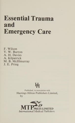 Tapa de Essential trauma and emergency care