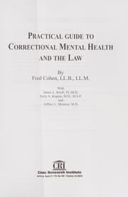 Tapa de Practical guide to correctional mental health and the law