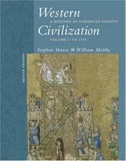 Tapa de Western Civilization : A History of European Society, Volume I