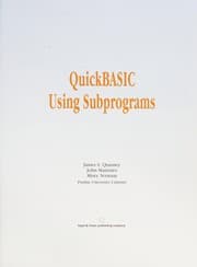 Tapa de QuickBASIC using subprograms