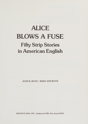 Tapa de Alice blows a fuse