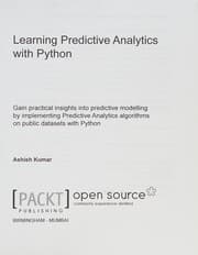 Tapa de Learning Predictive Analytics with Python