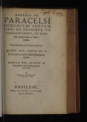 Tapa de Septem libri de gradibus, de compositionibus, de dosibus receptorum ac naturalium. Cum scholiis ... Quibus XVII capita de anatomia ... addita sunt ...