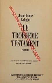 Tapa de Le troisième testament