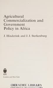 Tapa de Agricultural commercialization and government policy in Africa