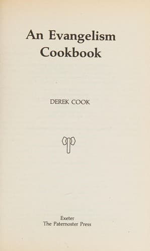 Tapa de An evangelism cookbook