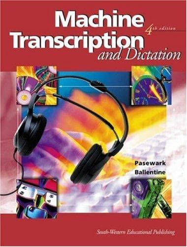 Tapa de Machine Transcription and Dictation
