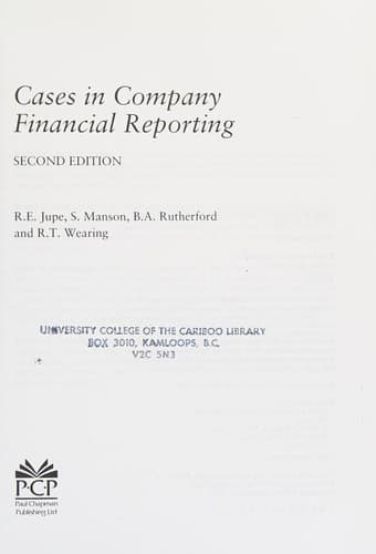 Tapa de Cases in company financial reporting