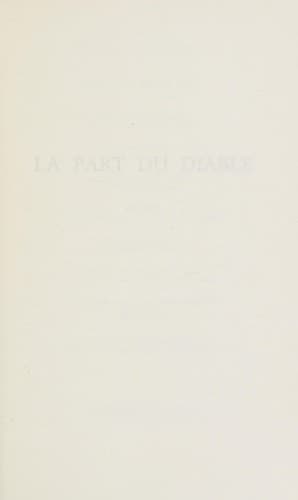 Tapa de La part du diable