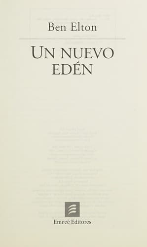 Tapa de Un Nuevo Eden