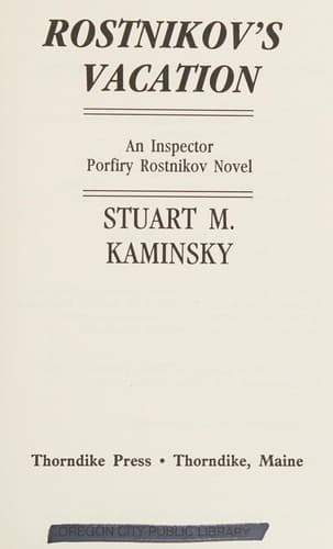 Tapa de Rostnikov's vacation