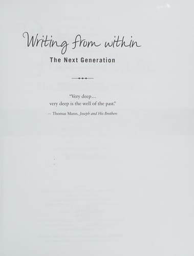 Tapa de Writing from within
