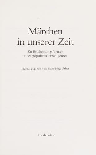 Tapa de Märchen in unserer Zeit