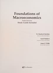 Tapa de Foundations of macroeconomics