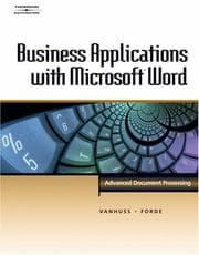 Tapa de Business Applications with Microsoft Word