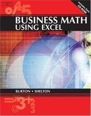 Tapa de Business math using Excel