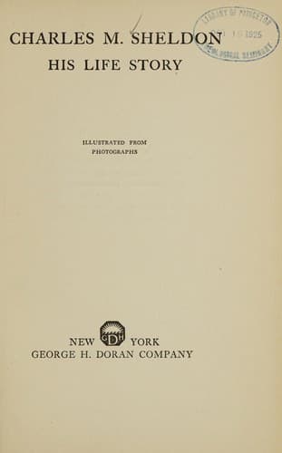 Tapa de Charles M. Sheldon