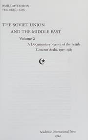 Tapa de The Soviet Union and the Middle East 1917-1985