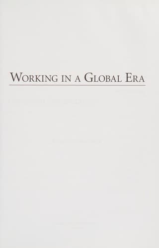 Tapa de Working in a Global Era