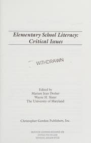 Tapa de Elementary School Literacy