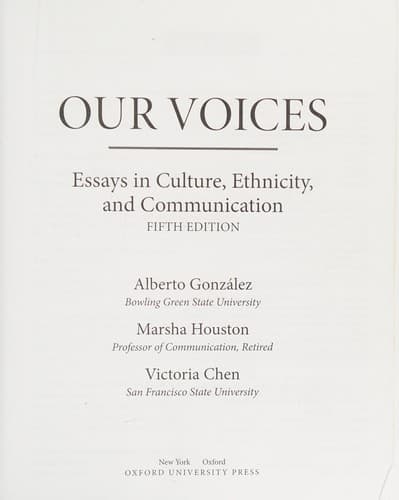 Tapa de Our voices