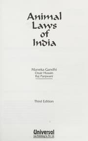 Tapa de Animal laws of India