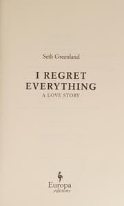 Tapa de I regret everything