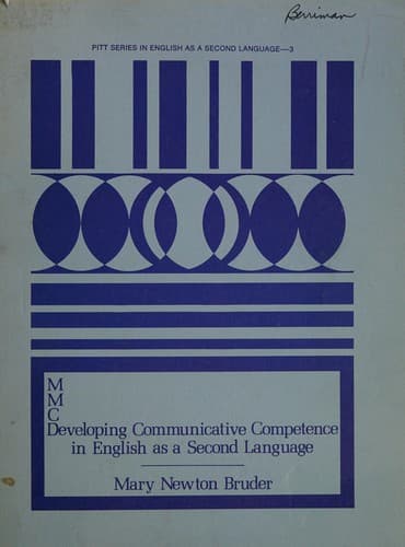 Tapa de Mmc Developing Communicative Competence in English As a 2nd Language