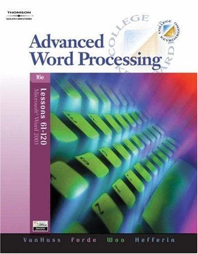 Tapa de Advanced Word Processing, Lessons 61-120 (with Data CD-ROM)