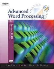 Tapa de Advanced Word Processing, Lessons 61-120 (with Data CD-ROM)
