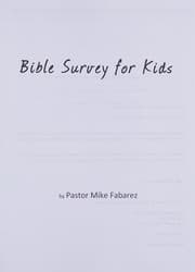 Tapa de Bible survey for kids