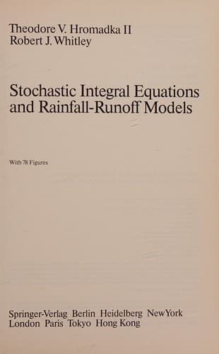 Tapa de Stochastic integral equations and rainfall-runoff models