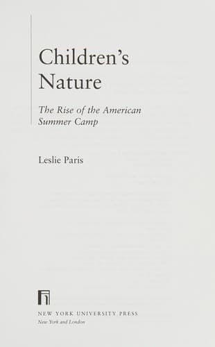 Tapa de Children's Nature