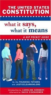 Tapa de The United States Constitution: What It Says, What It Means