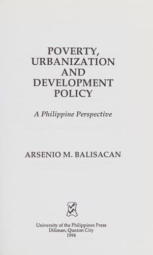 Tapa de Poverty, urbanization, and development policy