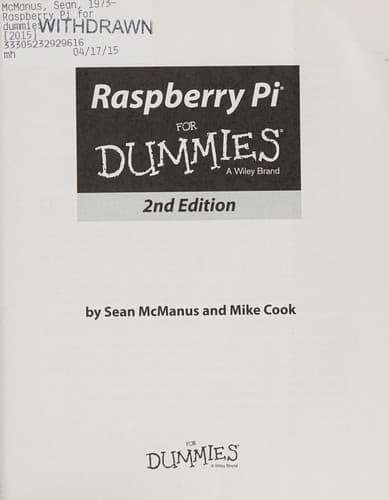 Tapa de Raspberry Pi for dummies