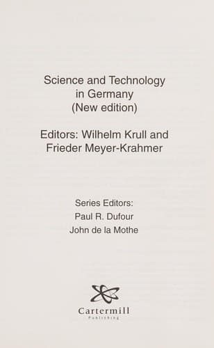 Tapa de Science and technology in Germany