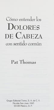 Tapa de Como Entender Los Dolores De Cabeza Con Sentido Comun