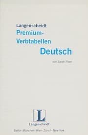 Tapa de Langenscheidt Premium-Verbtabellen Deutsch