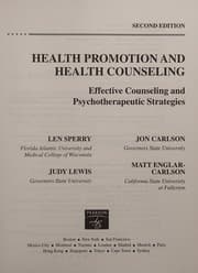 Tapa de Health promotion and health counseling