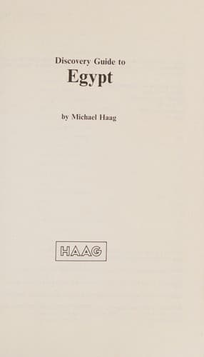 Tapa de Discovery guide to Egypt