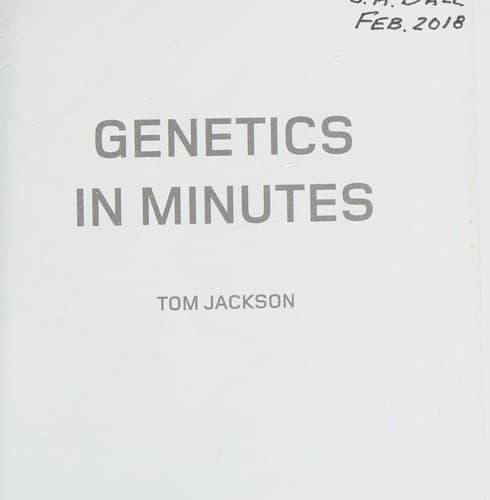 Tapa de Genetics in Minutes