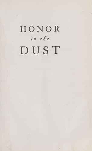 Tapa de Honor in the dust
