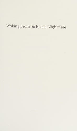 Tapa de Waking from such a rich nightmare