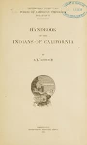 Tapa de Handbook of the Indians of California