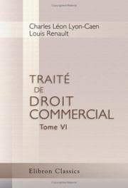 Tapa de Traité de droit commercial