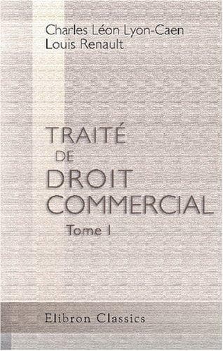 Tapa de Traité de droit commercial