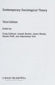Tapa de Contemporary sociological theory