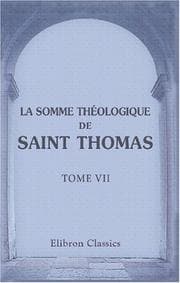 Tapa de La Somme théologique de saint Thomas