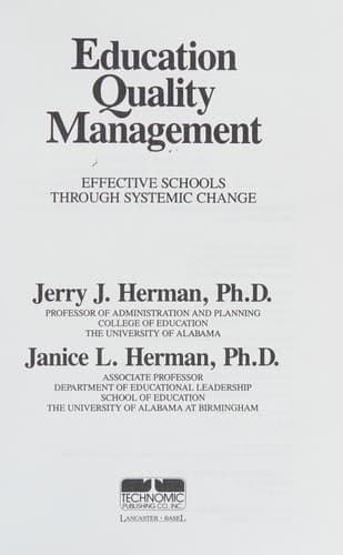 Tapa de Education quality management